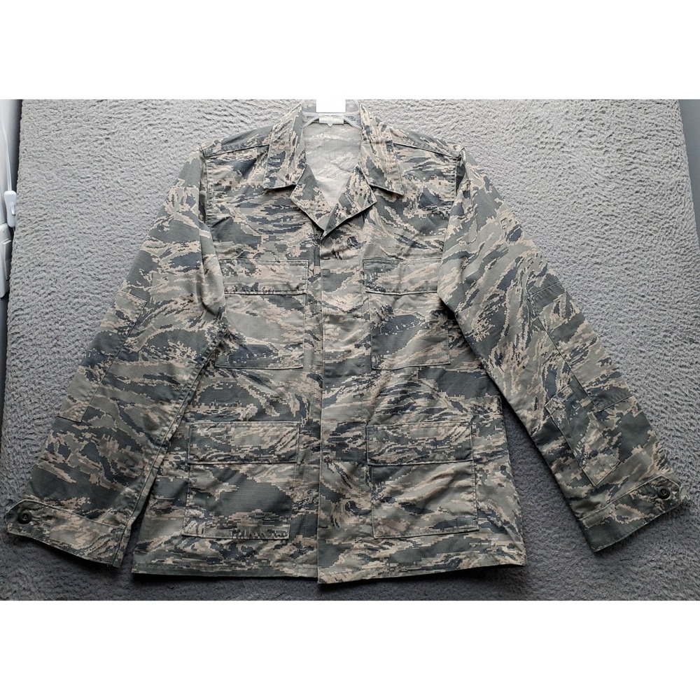 US Air Force ABT Military Uniform Jacket Mens Multi Digital Camo Button Front